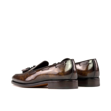 DapperFam Luciano in Brown Men's Hand-Painted Patina Loafer in #color_