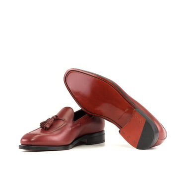 DapperFam Luciano in Red Men's Italian Leather Loafer in #color_