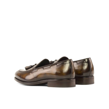 DapperFam Luciano in Tobacco Men's Hand-Painted Patina Loafer in #color_