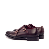 DapperFam Monaco in Burgundy Men's Italian Leather Double Monk in #color_