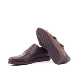 DapperFam Monaco in Dark Brown Men's Italian Leather Double Monk in #color_