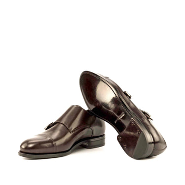 DapperFam Monaco in Dark Brown Men's Italian Leather Double Monk in #color_