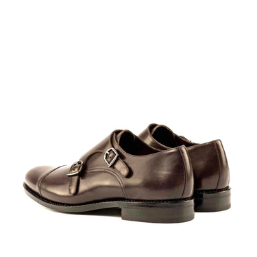 DapperFam Monaco in Dark Brown Men's Italian Leather Double Monk in #color_