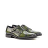 DapperFam Monaco in Khaki Men's Hand-Painted Patina Double Monk in Khaki #color_ Khaki