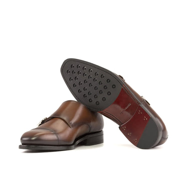 DapperFam Monaco in Med Brown Men's Italian Leather Double Monk in #color_