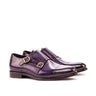 DapperFam Monaco in Purple Men's Hand-Painted Patina Double Monk in Purple #color_ Purple