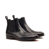 DapperFam Monza in Black Men's Italian Leather Chelsea Boot in Black #color_ Black