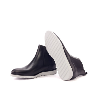 DapperFam Monza in Black Men's Italian Leather Chelsea Boot in #color_