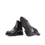 DapperFam Monza in Black Men's Italian Leather Chelsea Boot in #color_