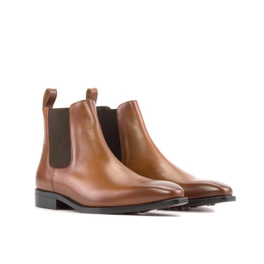 DapperFam Monza in Brown Men's Italian Leather Chelsea Boot in Brown #color_ Brown