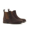 DapperFam Monza in Brown Men's Italian Suede Chelsea Boot in Brown #color_ Brown