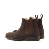 DapperFam Monza in Brown Men's Italian Suede Chelsea Boot in #color_