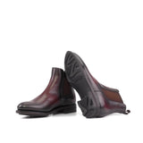 DapperFam Monza in Burgundy Men's Italian Leather Chelsea Boot in #color_