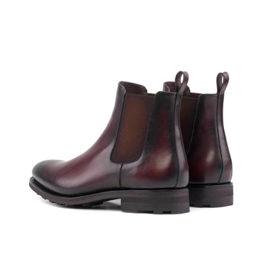 DapperFam Monza in Burgundy Men's Italian Leather Chelsea Boot in #color_