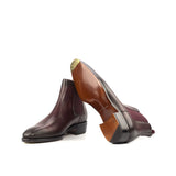 DapperFam Monza in Burgundy Men's Italian Leather Chelsea Boot in #color_