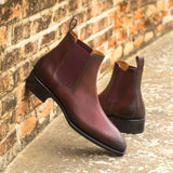 DapperFam Monza in Burgundy Men's Italian Leather Chelsea Boot in #color_