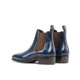 DapperFam Monza in Denim Men's Italian Leather Chelsea Boots in #color_