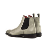 DapperFam Monza in Grey Men's Italian Full Grain Leather Chelsea Boot in #color_