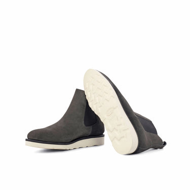 DapperFam Monza in Grey Men's Lux Suede Chelsea Boot in #color_