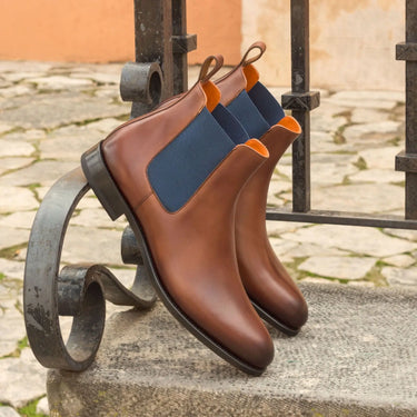 DapperFam Monza in Med Brown Men's Italian Leather Chelsea Boot in #color_