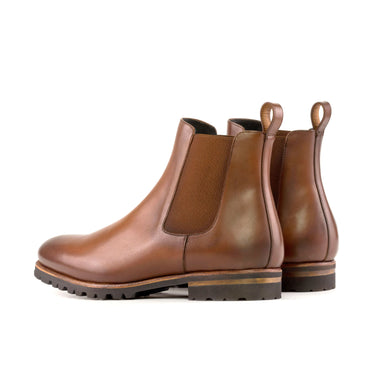 DapperFam Monza in Med Brown Men's Italian Leather Chelsea Boot in #color_