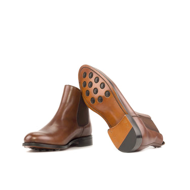 DapperFam Monza in Med Brown Men's Italian Leather Chelsea Boot in #color_