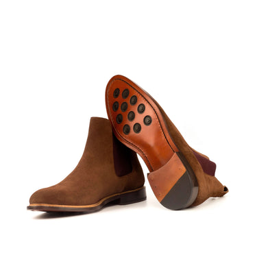 DapperFam Monza in Med Brown Men's Lux Suede Chelsea Boot in #color_