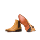 DapperFam Monza in Orange Men's Chelsea Boot in #color_