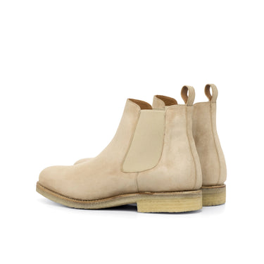 DapperFam Monza in Taupe Men's Italian Suede Chelsea Boot in #color_