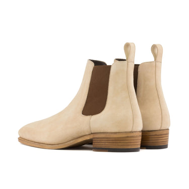 DapperFam Monza in Taupe Men's Italian Suede Chelsea Boot in #color_