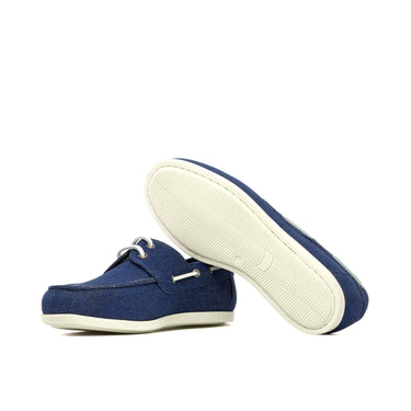 DapperFam Nauticus in Jeans Men's Sartorial Boat Shoe in #color_