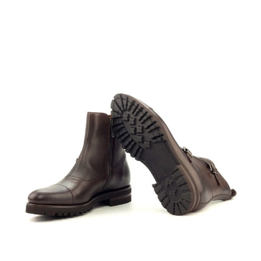 DapperFam Octavian in Dark Brown Men's Italian Leather Buckle Boot in #color_