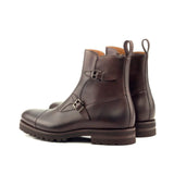 DapperFam Octavian in Dark Brown Men's Italian Leather Buckle Boot in #color_