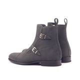 DapperFam Octavian in Grey Men's Lux Suede Buckle Boot in #color_