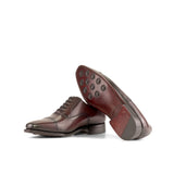 DapperFam Rafael in Burgundy Men's Italian Leather Oxford in #color_