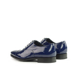 DapperFam Rafael in Cobalt Blue Men's Italian Patent Leather Oxford in #color_