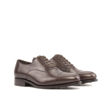 DapperFam Rafael in Dark Brown Men's Italian Leather Oxford in Dark Brown #color_ Dark Brown