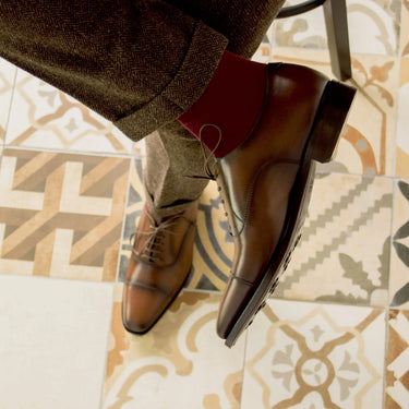 DapperFam Rafael in Med Brown Men's Italian Leather Oxford in #color_