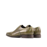 DapperFam Rafael in Olive Men's Italian Leather Oxford in #color_