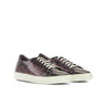 DapperFam Rivale in Aubergine Men's Hand-Painted Patina Trainer in Aubergine D - Standard Width #color_ Aubergine D - Standard Width