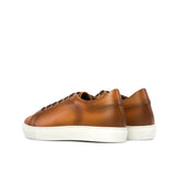 DapperFam Rivale in Cognac Men's Italian Leather Trainer in #color_