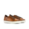 DapperFam Rivale in Cognac Men's Italian Leather Trainer in Cognac #color_ Cognac