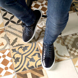 DapperFam Rivale in Dark Blue Men's Italian Leather Trainer in #color_