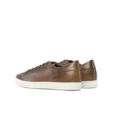 DapperFam Rivale in Med Brown Men's Italian Leather Trainer in #color_