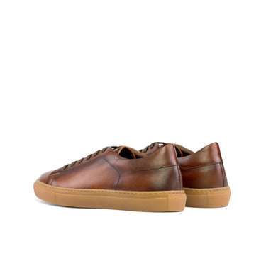 DapperFam Rivale in Med Brown Men's Italian Leather Trainer in #color_