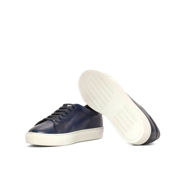 DapperFam Rivale in Navy Men's Italian Leather Trainer in #color_