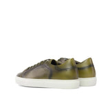 DapperFam Rivale in Olive Men's Italian Leather Trainer in #color_