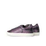 DapperFam Rivale in Purple Men's Hand-Painted Patina Trainer in #color_