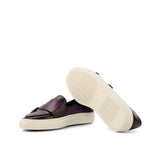 DapperFam Riviera in Purple Men's Hand-Painted Italian Leather Monk Sneaker in #color_