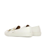 DapperFam Riviera in White Men's Italian Leather Monk Sneaker in #color_